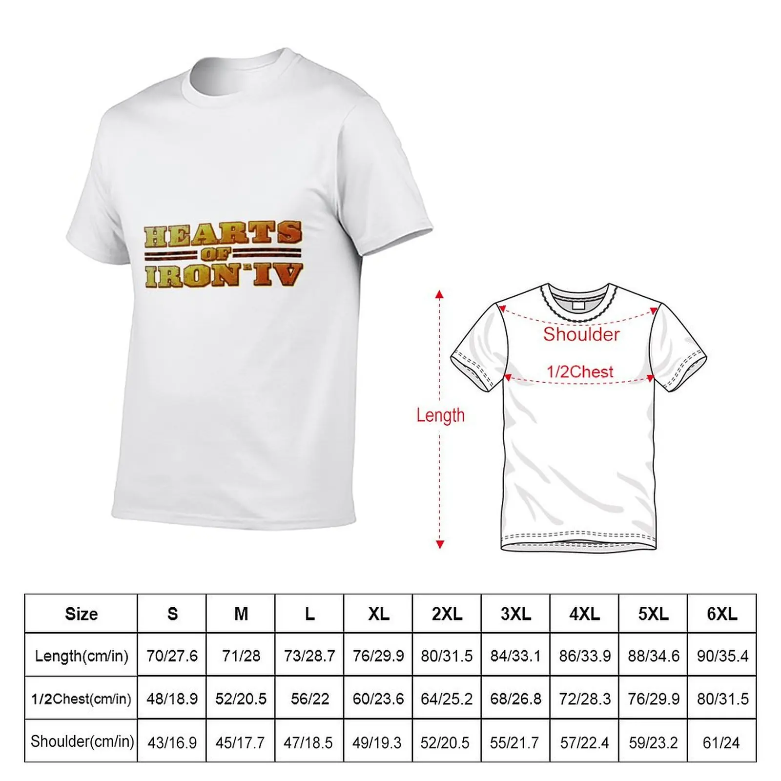 تي شيرت Hearts of Iron IV Gold Logo تي شيرت مضحك تي شيرت قطن قطن تي شيرت حزمة تي شيرت #2