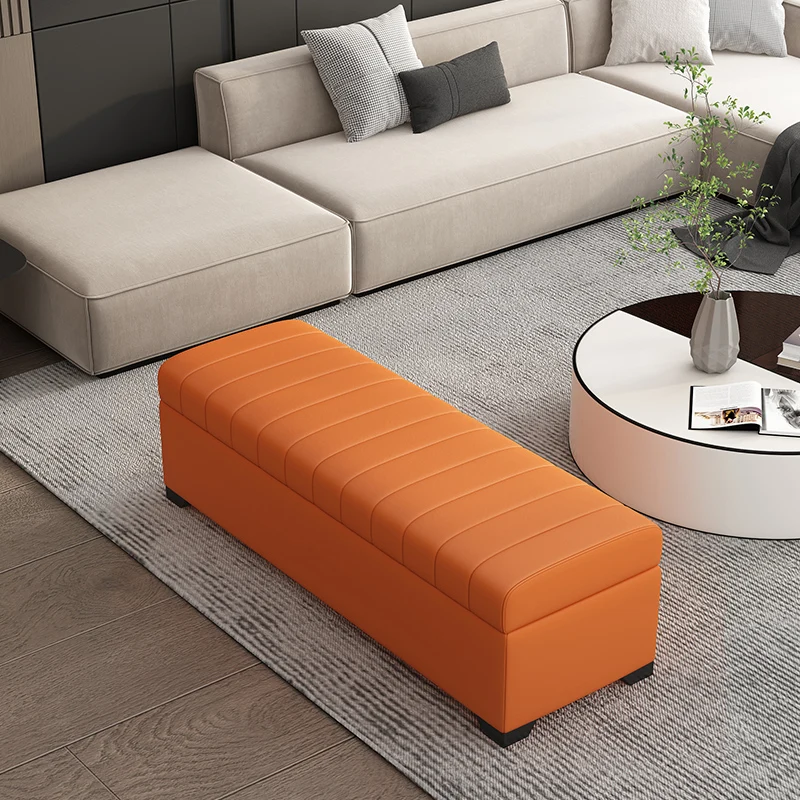 Luxury Storage Bench, Waterproof Shoe Stool, Large Ottoman Box, Heavy-Duty Armchair - Scratchproof, Multi-Use, High Capacity