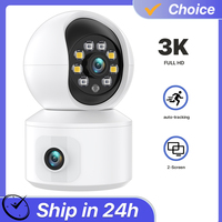 3K HD PTZ WIFI IP Camera Dual Lens Security Camera 2K Wireless Smart Home Audio Surveillance Baby Monitor Camera iCSee