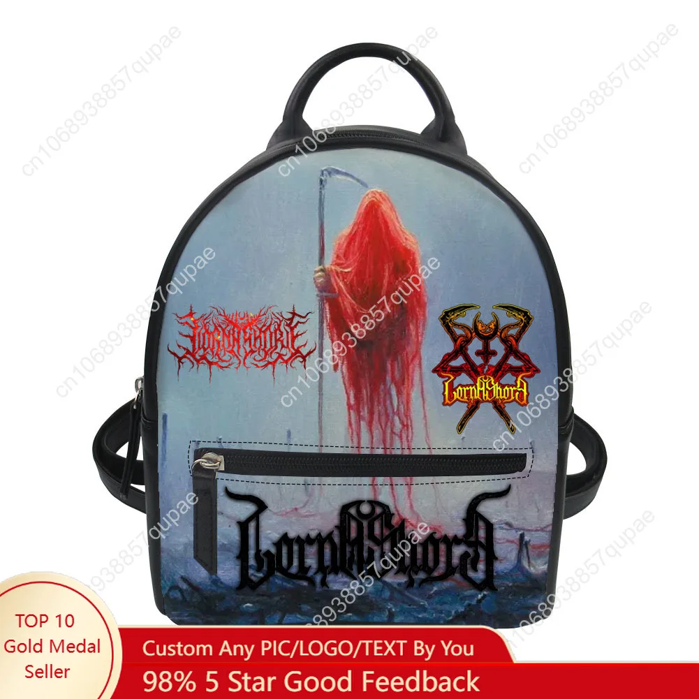 

Lorna Shore Deathcore band Custom Backpack Purse Carter Schoolbags Double Shoulder Bag Mini Daypack Leather Travel Bag
