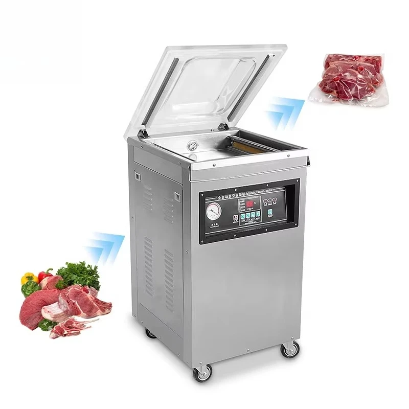 Fabricante de Dz-400, bomba Industrial al ras de nitrógeno comercial, almacenamiento de alimentos de grano, máquina de envasado al vacío de una sola cámara