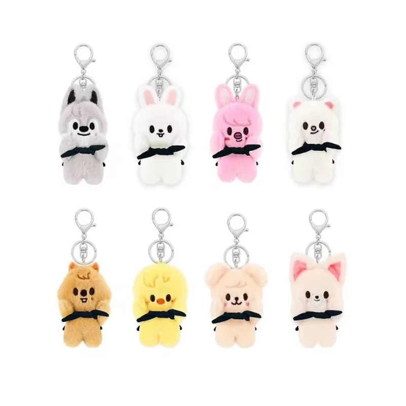 NEW 10CM Popular Anime Kawaii Skzoo Mini Plush Keychain Pendant Cartoon Doll School Bag Pendant Decoration Birthday Gift