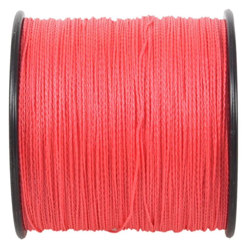 ABVE-3X 500M 100LB 0.5Mm خط صيد مجدول فائق القوة PE 4 خيوط اللون: أحمر #4