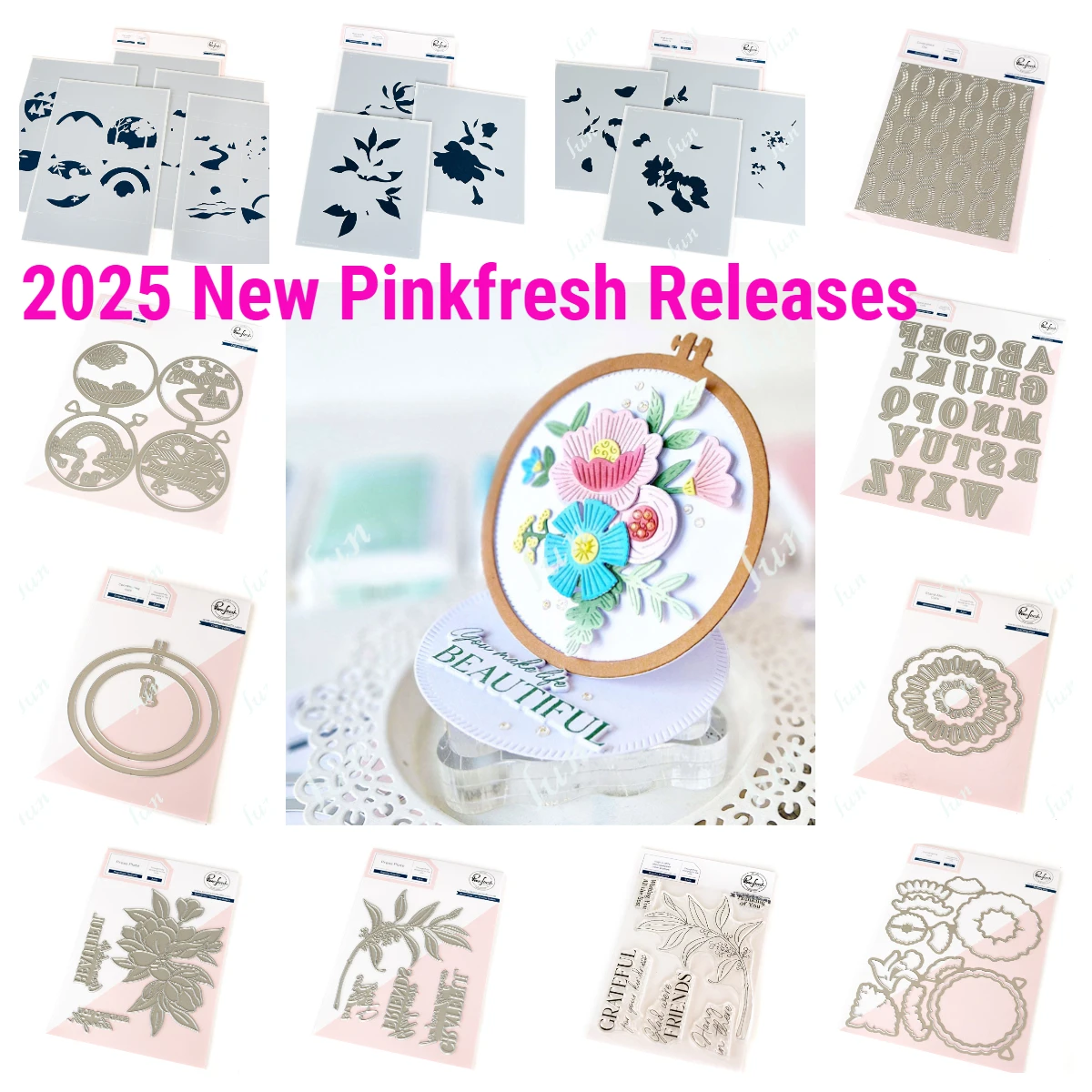 

New Spring Die Embroidered Blooms Cutting Dies Crafts Daisies Hot Foil Plates Embossed Stamps Seal Layered Stencils Scrapbook