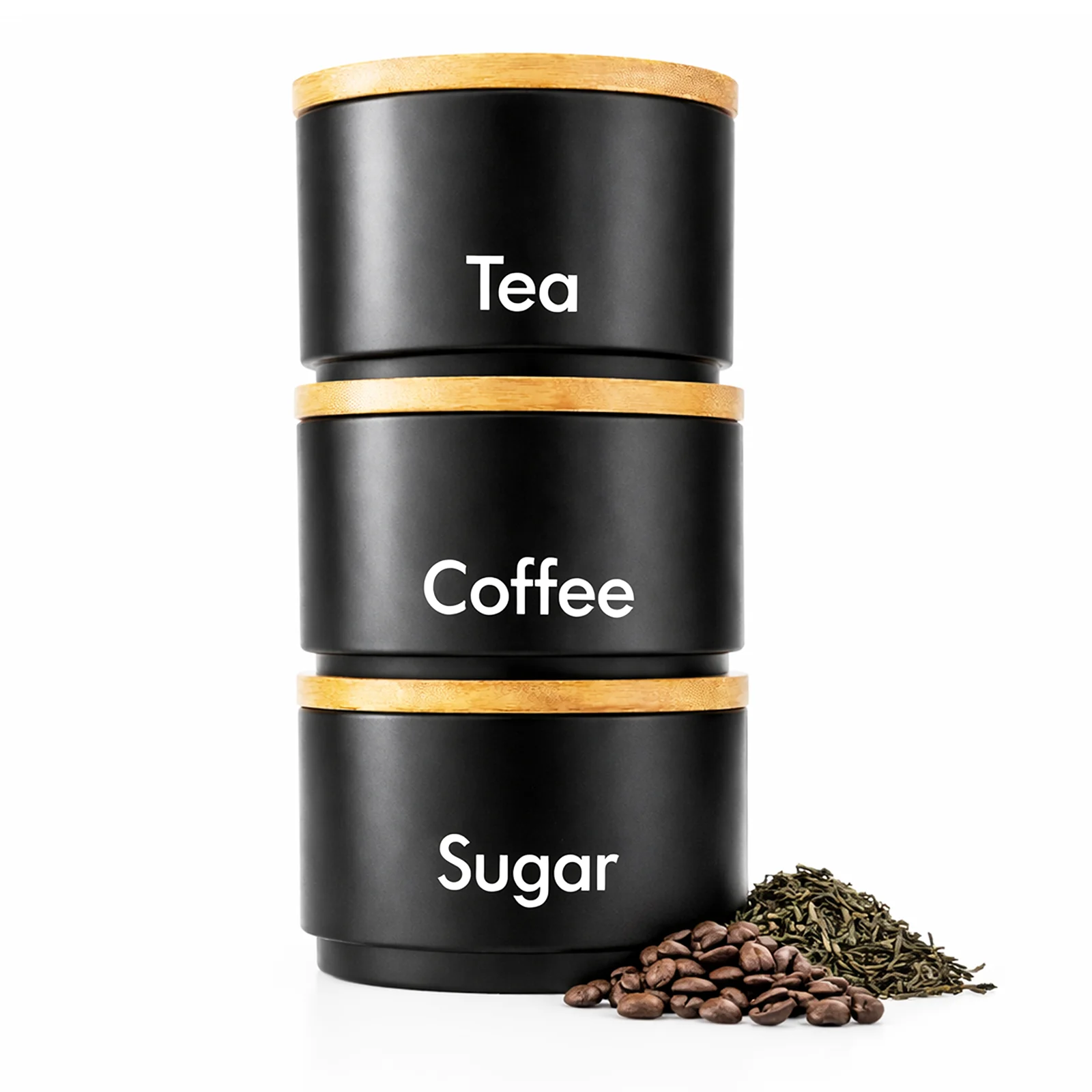 Three‑Tier Stackable Kitchen Storage Jars with Sealed Lids