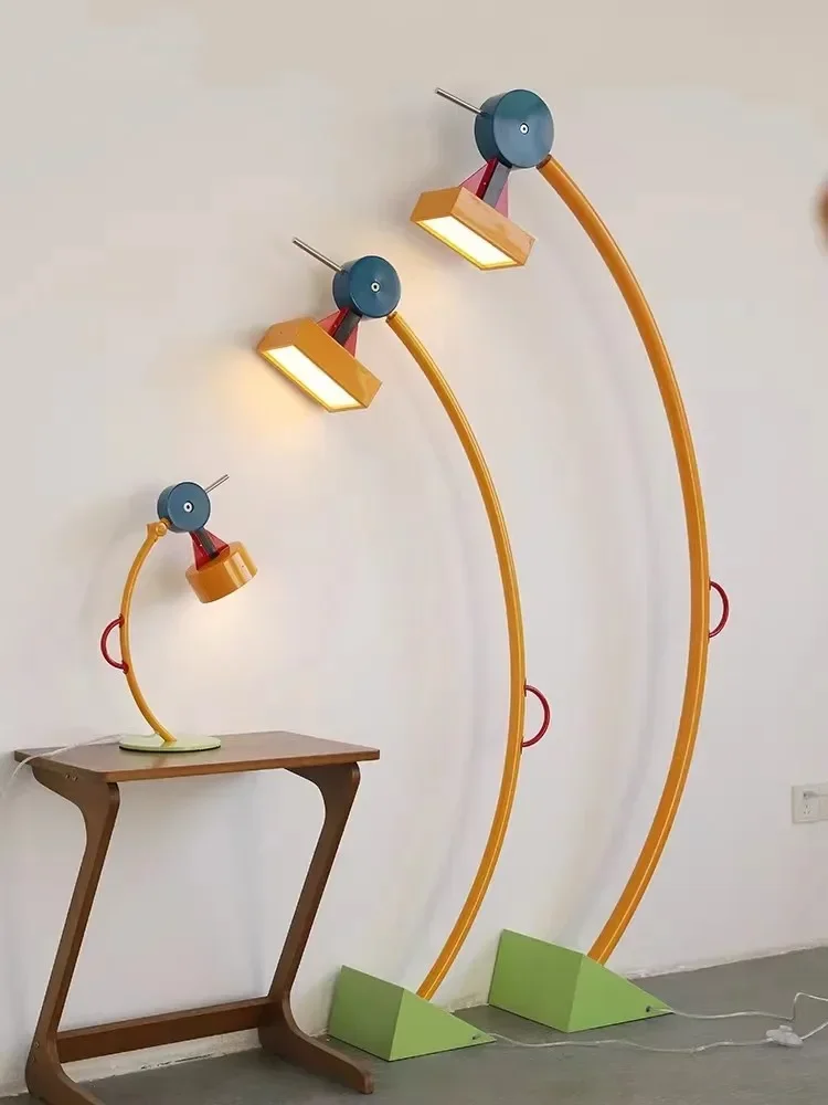 2025 Novel Artistic Design LED Floor Lamp, Creative Color Building Blocks, Living Room Children's Room Station Light Angle Adjus