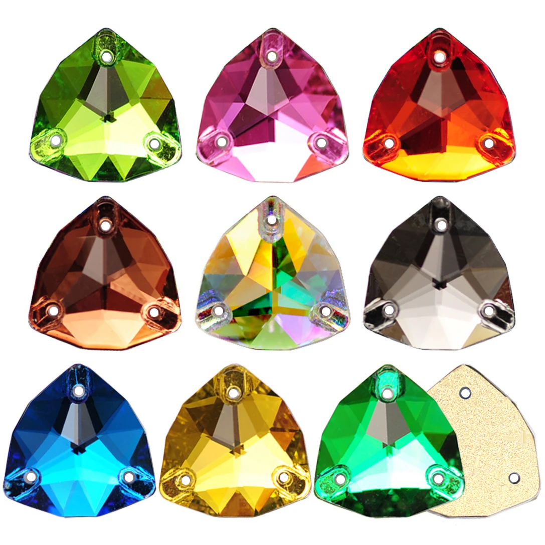Mix Colors Crystal Trilliant Strass Sew on Stones K9 Glass Crystal Craft Sewing Rhinestones for Wedding Dresses Decoration