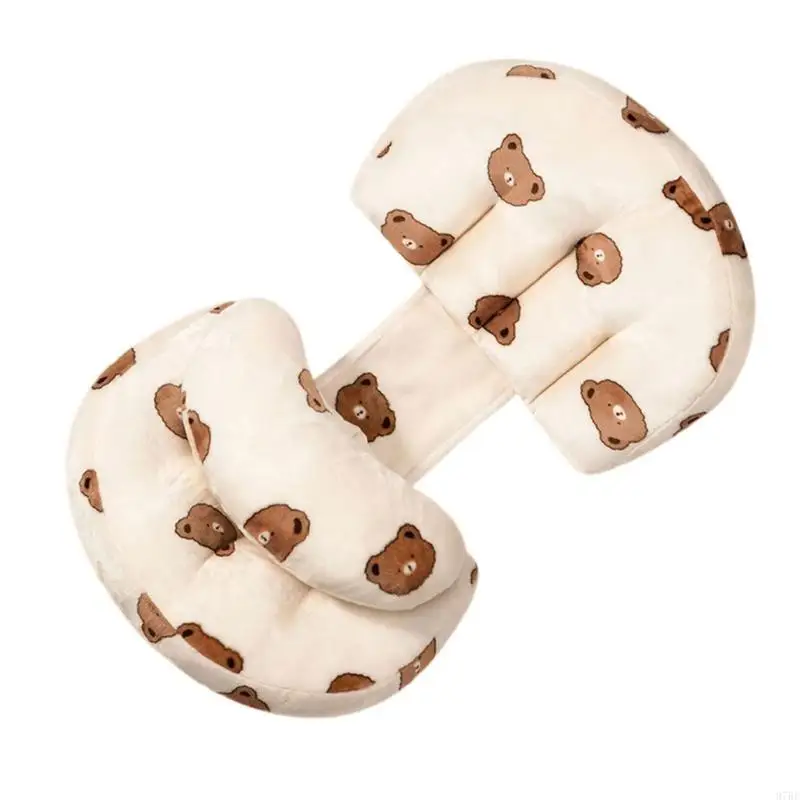 97BE انفصال وسادة للجسم مطبوعة الدب نمط الحمل الوسائد وسادة أمومة دعم للظهر البطن وسادة نوم #5