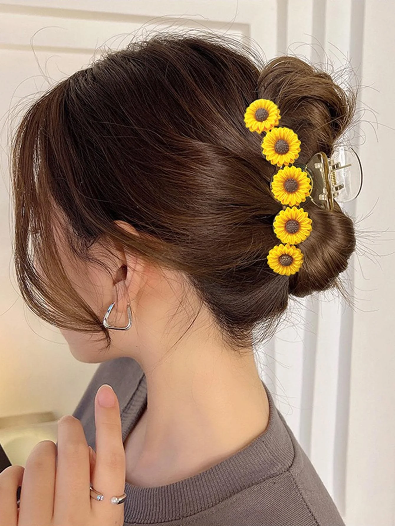 Flower Decor Hair Claw Boho Perfect Gift For Friends For Daily Use Claw Clips Hair Clips Hair Jaw Clip Hair Clamps