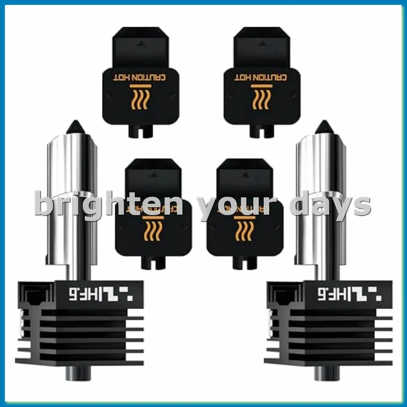 H2D High Hotend 0.6mm Kit 2pcs for H2D with 2 Silicone Socks Print Head Kit, for Bamboo H2D Series-A12I