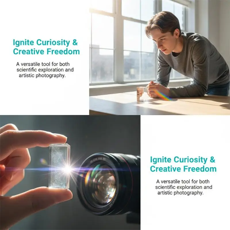 Educational Glass Prism - Spectral Reflection, Ideal Teaching And Photography Tool, Perfect Gift For Science Enthusiasts