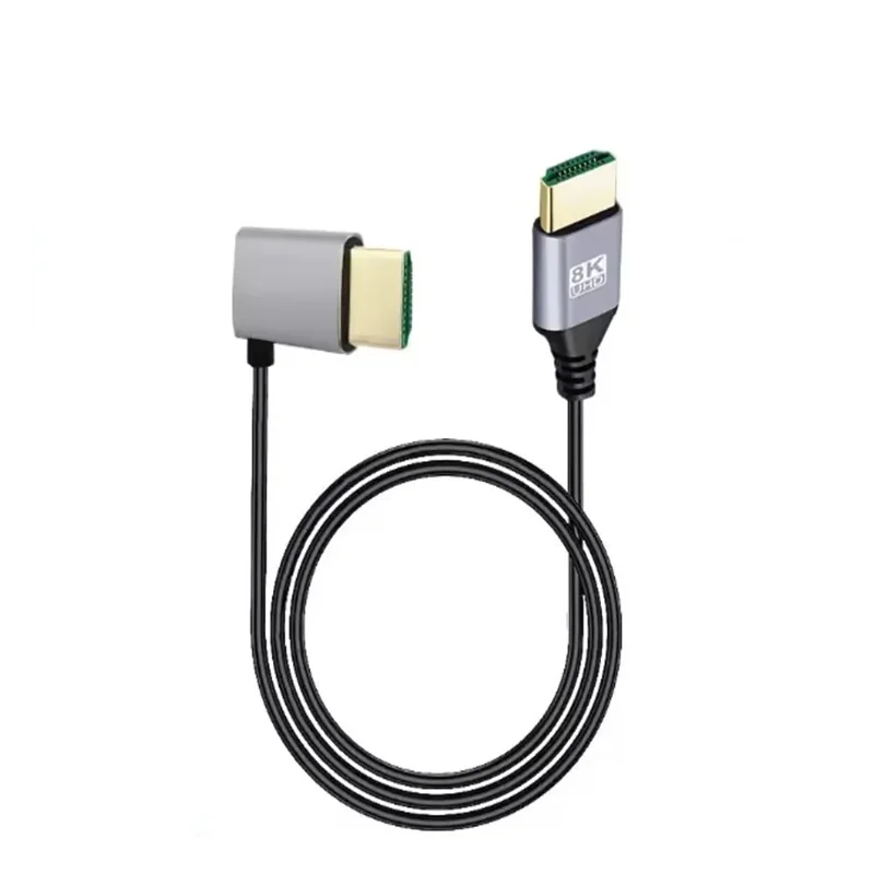 8K HDMI 2.1V 90 degree Cable Cord 8K 60Hz 4K 120Hz 48Gbps EARC ARC HDCP Ultra High Speed HDR for HD TV Laptop Projector PS4 PS5