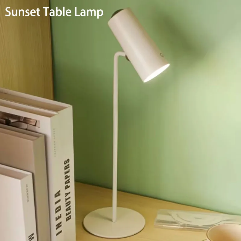 

LED Table Lamp for Study Eye Protection USB Touch Dimming Reading Light Flashlight Bedroom Bedside Decor Photo Sunset Desk Lamps