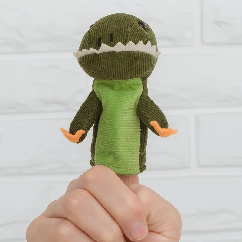 Baby tier finger puppen plüsch puppen dinosaurier Tyrannosaurus rex bildungs frühen kindheit storytelling baby spielzeug