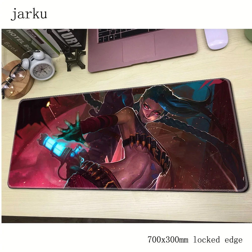 Коврик для мыши Jinx геймер 700x300 мм, коврик для мыши для ноутбука, большой игровой коврик для мыши, большой самый дешевый коврик для мыши, ПК, настольный коврик для мыши