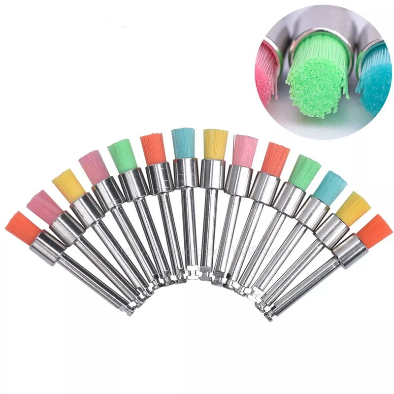 

100pcs/box Disposable Dental Polisher Nylon Bristle Brush Polishing Brushes Teeth Whitening Prophy Brushes Dentist Materials