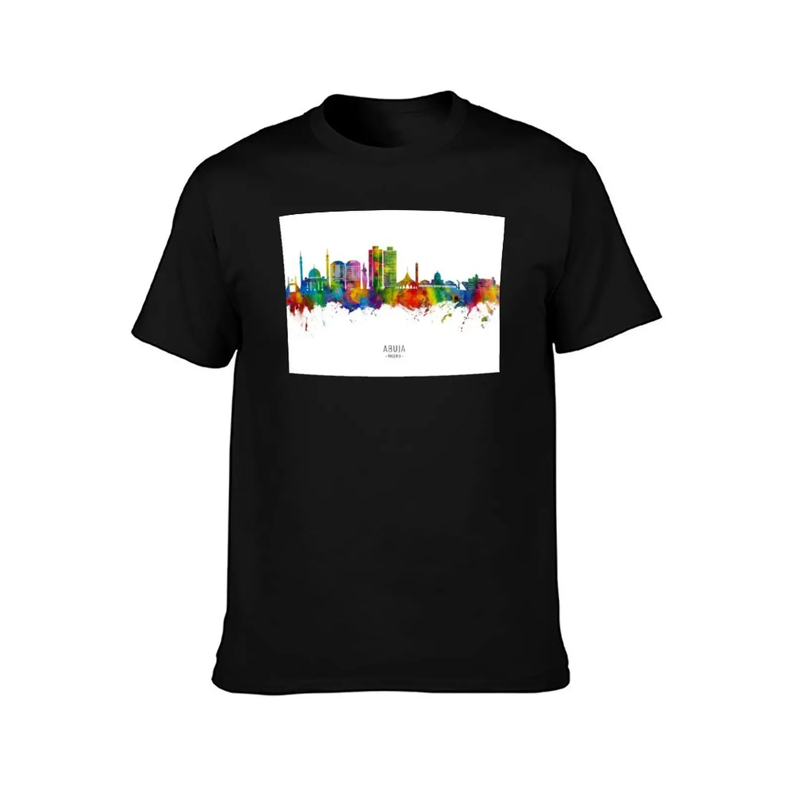 Abuja Nigeria Skyline T-Shirt football t shirt affliction shirts croswit shirt man T-shirts oversize Men's cotton t-shirt