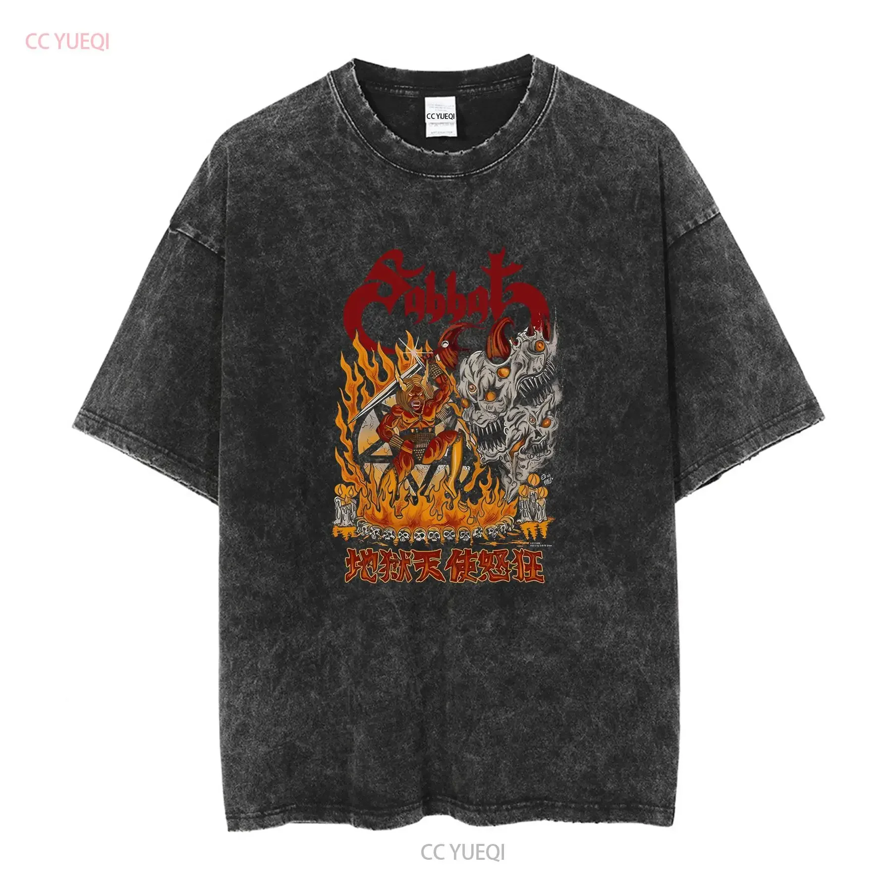 Sabbat Japanese Black Metal Band Onfire T Shirt S 2XL long or short sleeves vintage Washed Unisex Casual Comfortable Versatile