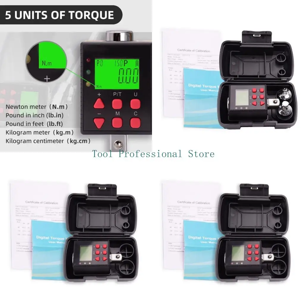 

57QF Electronic Digital Torquemeter Versatile Digital Torque Adapter Easy to Use Torque Meter for Automotive Repairs