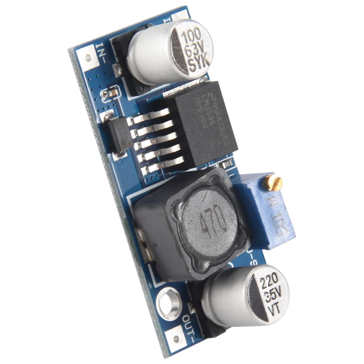 48V adjustable step-down regulator module, DC-DC, LM2596HV input, 4.5-60v power module