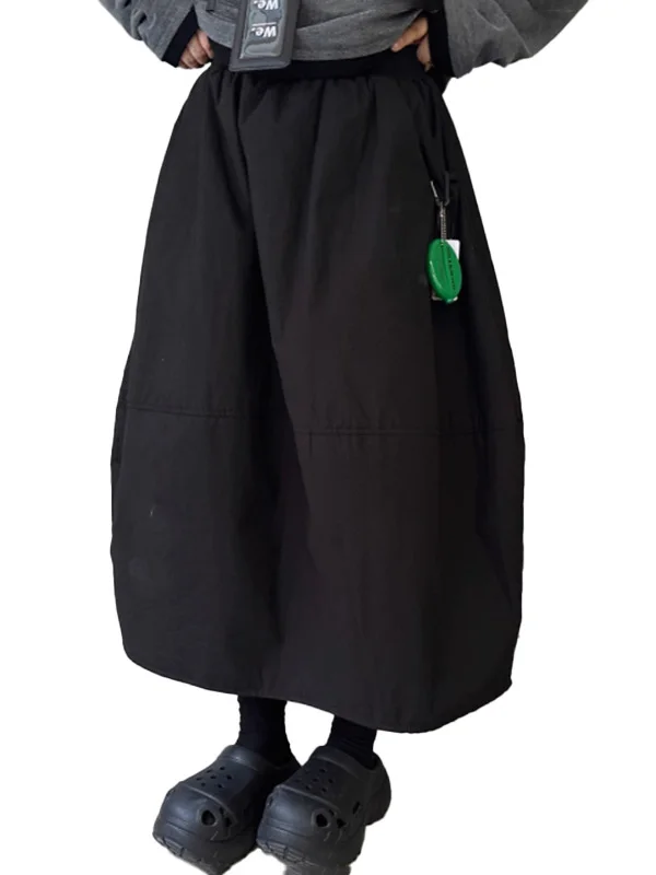 Calda gonna da donna versatile casual a vita alta a trapezio imbottita in cotone Faionable Retro Sle per l'autunno inverno