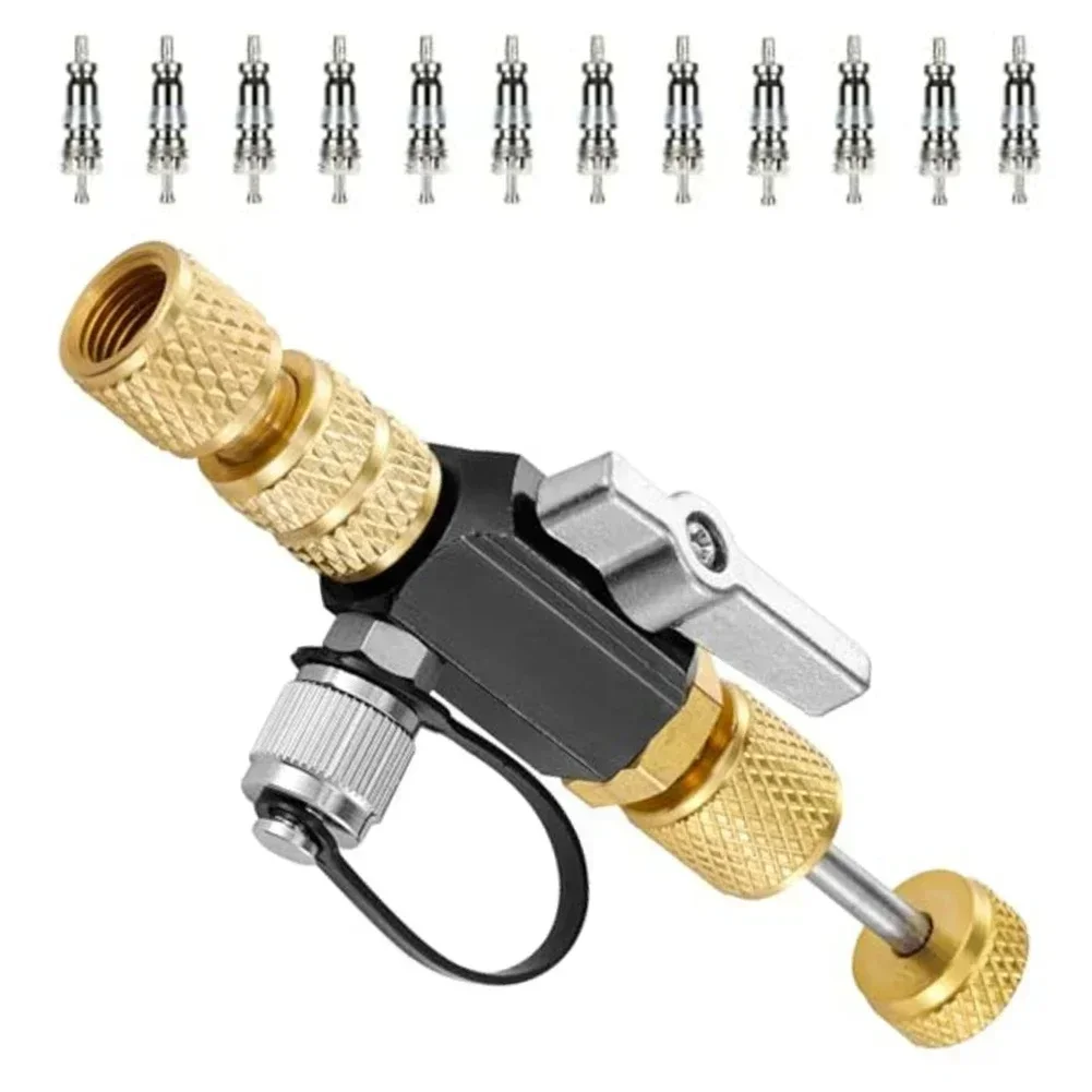 Efficient Brass Valve Core Removal Tool With Magnetic Cap For HVAC AC Systems Quick Recovery And Vacuuming Servicing Kit