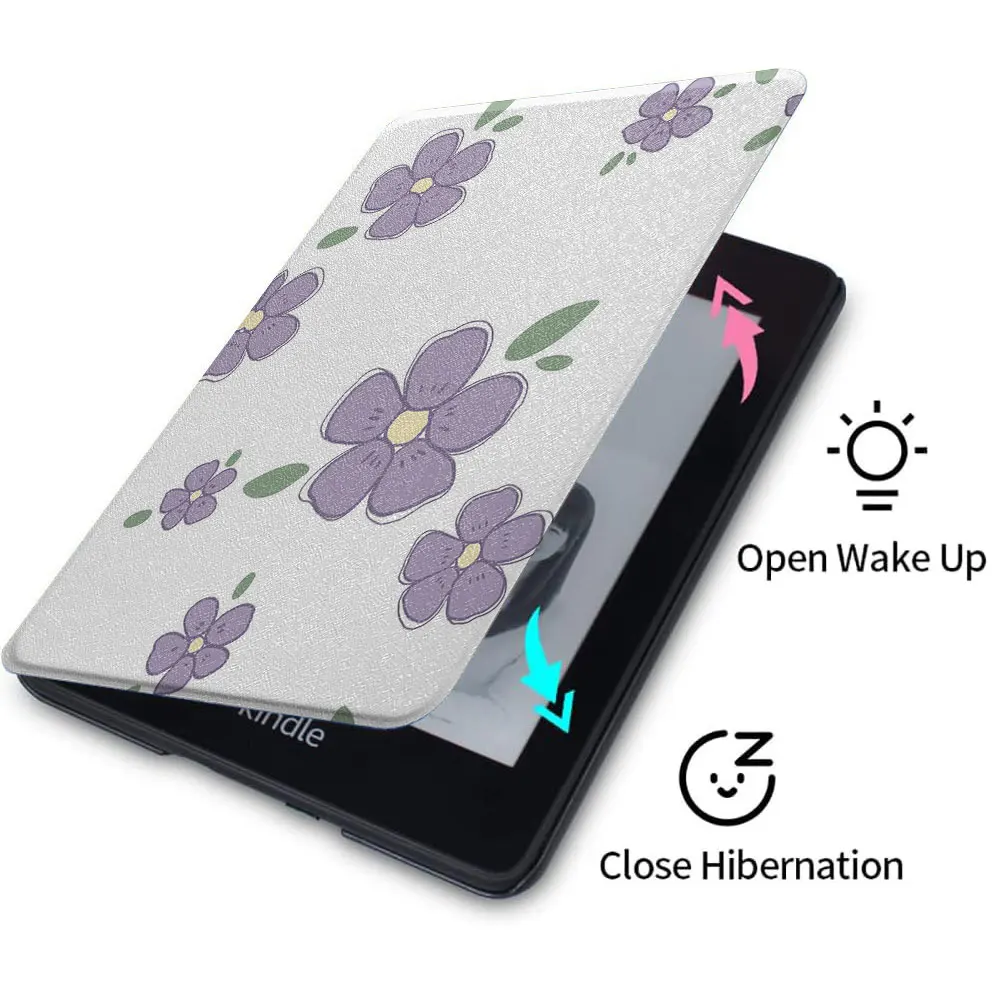 kindle case simple and beautiful flowers paperwhite2th Silicone soft shell  funda 2021 11th  8th generation