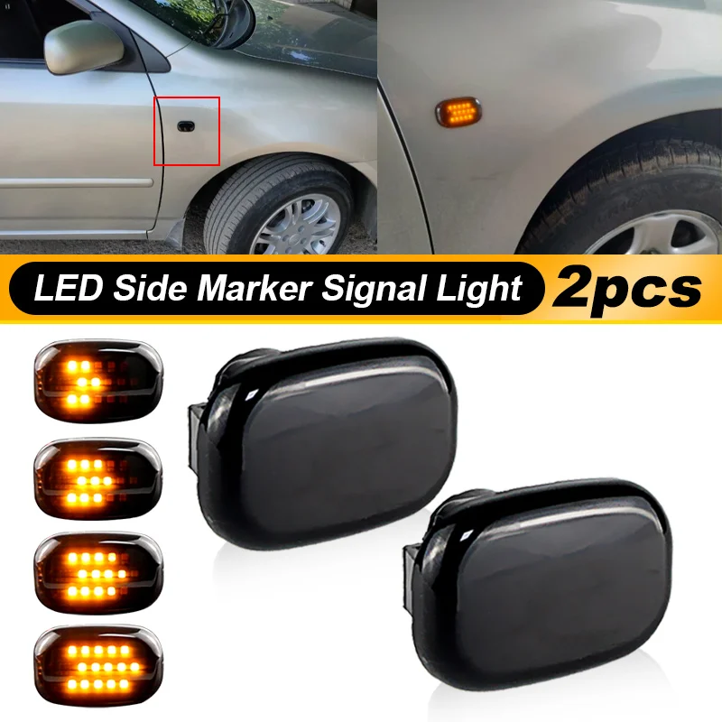 

Для Toyota Corolla Celica Caldina Camry Hilux Probox Fielder Avensis RAV4 Prius Runx светодиодные динамические боковые габаритные указатели поворота