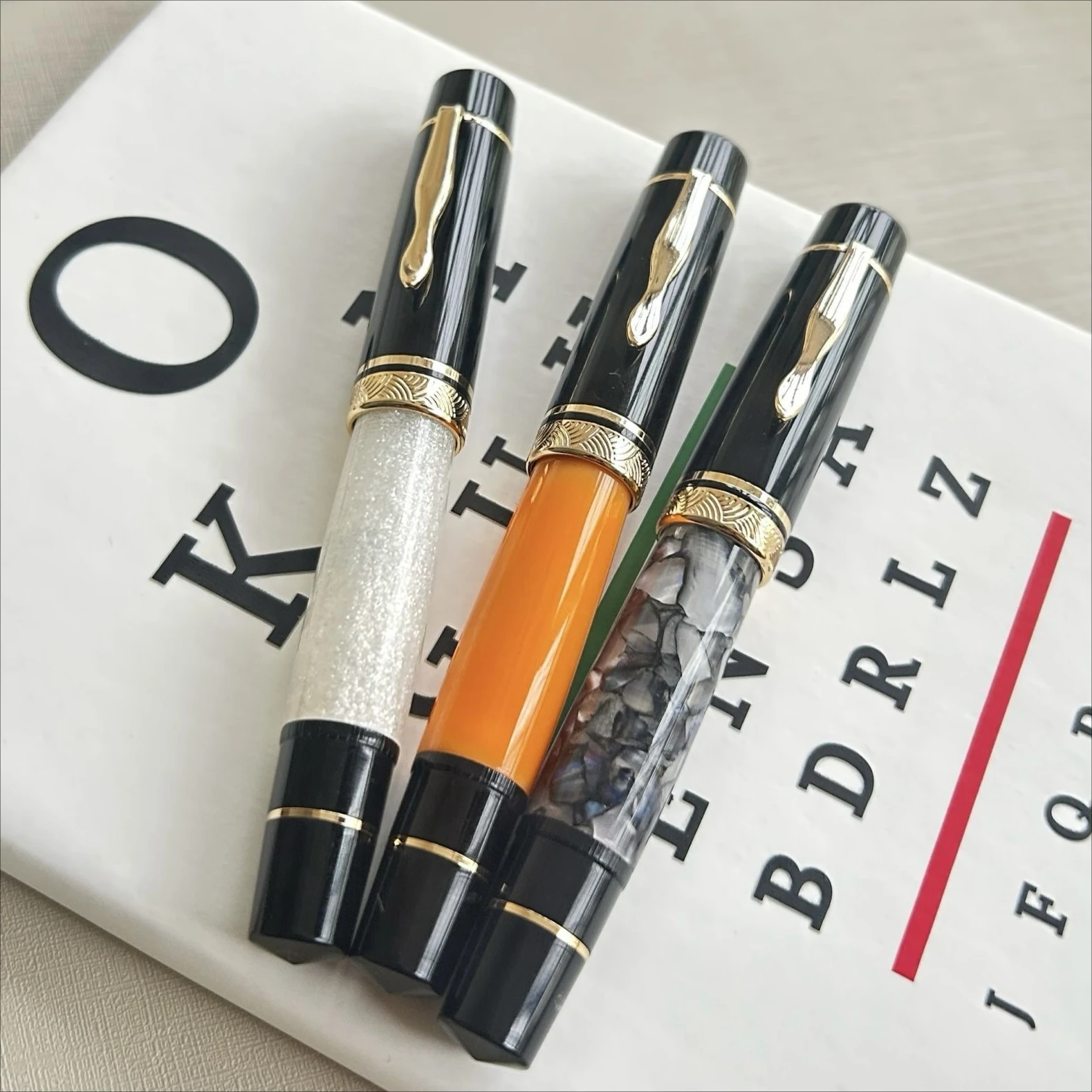 

MAJOHN P139 Large Piston Fountain Pen No.6/8 EF/F/M Nib Hard Rubber Tongue All-copper Piston Writing Pen Limited Black Rock!