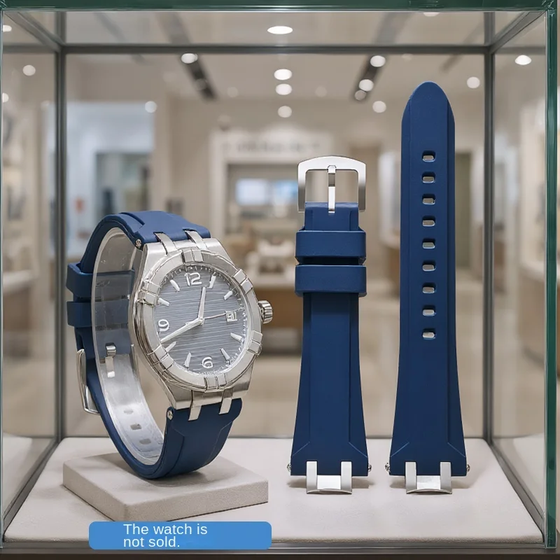 AI6008 Silicone Bracelet For Maurice Lacroix Aikon AI6007/6038/6058/1108/1018/6006 Watch Strap mod Steel Adapter quick watchband