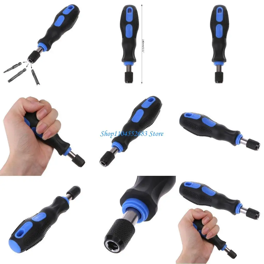

Y6GD Multi-function 1/4" 6.35mm Non-slip Dismountable Screwdriver Handle With Soft Ru