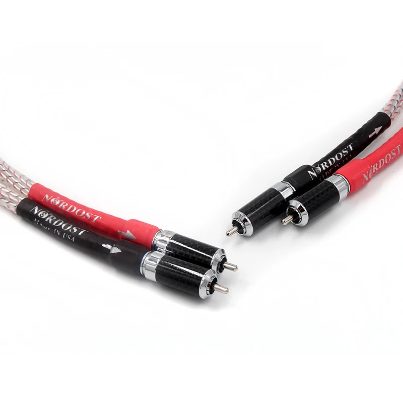 Valhalla HIFI Fever 9 Core Series 7N Copper Silver 2RCA to 2RCA Male Audio Cable