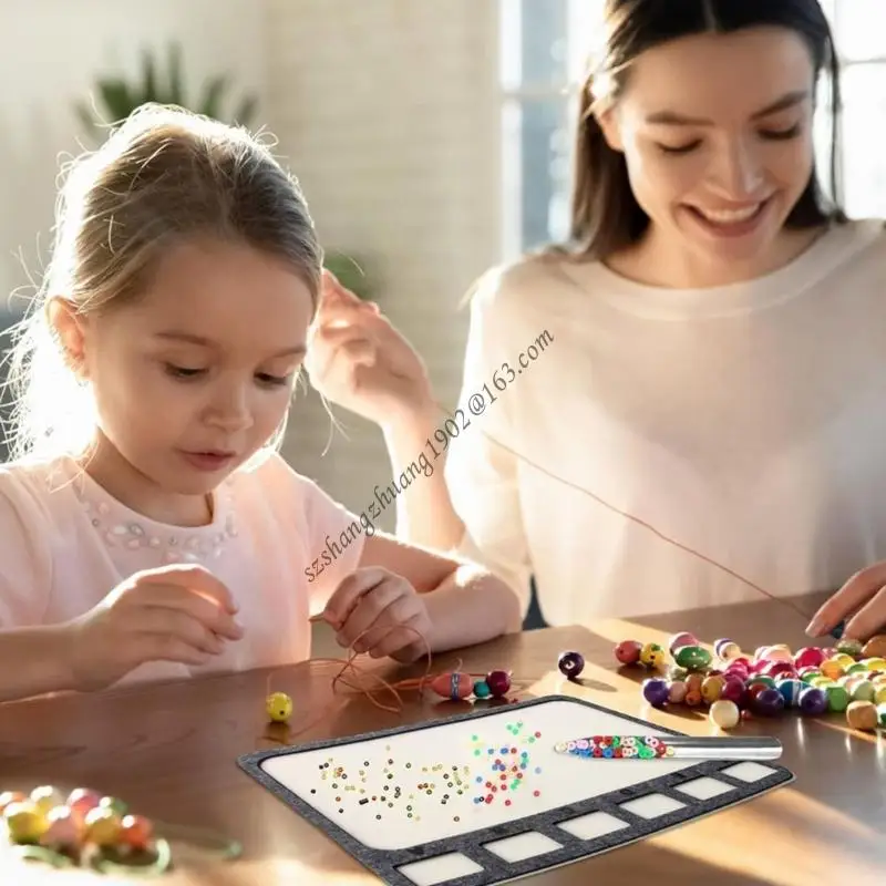 

Q6RB 3/4Pcs Felt Beading Board Set Includes 6 Sections And Stainless Scoops