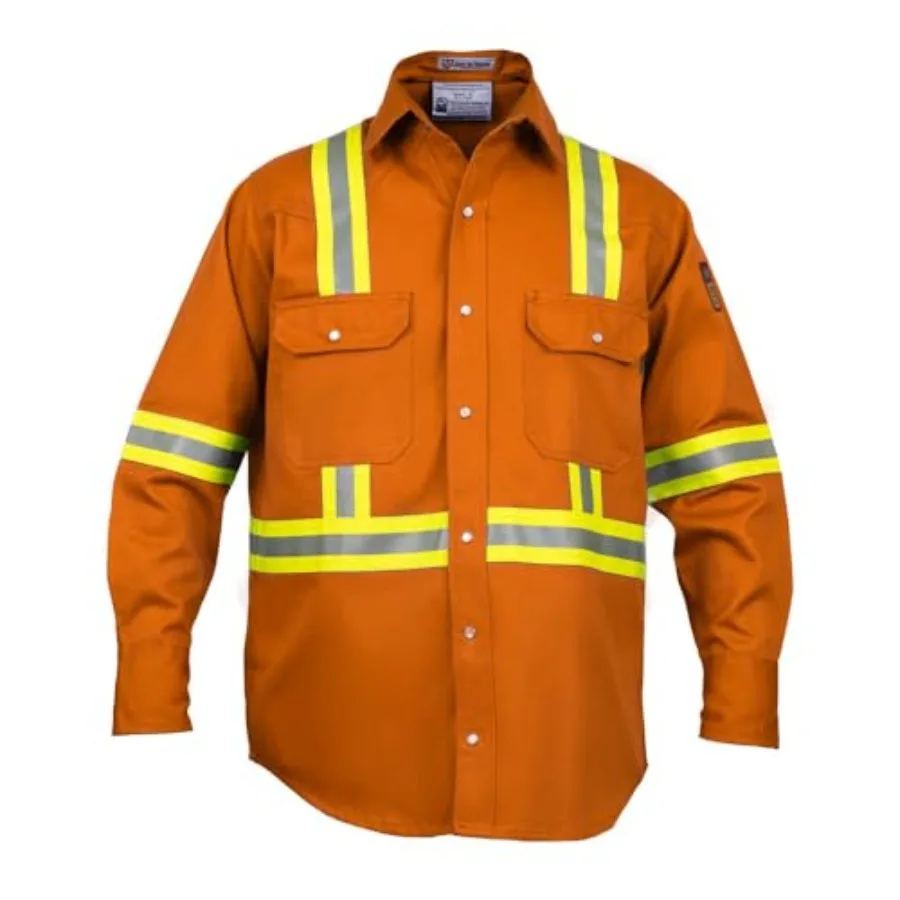 

Flame Resistant High Visibility Hi Vis FR Shirt - 100% C - 7 oz