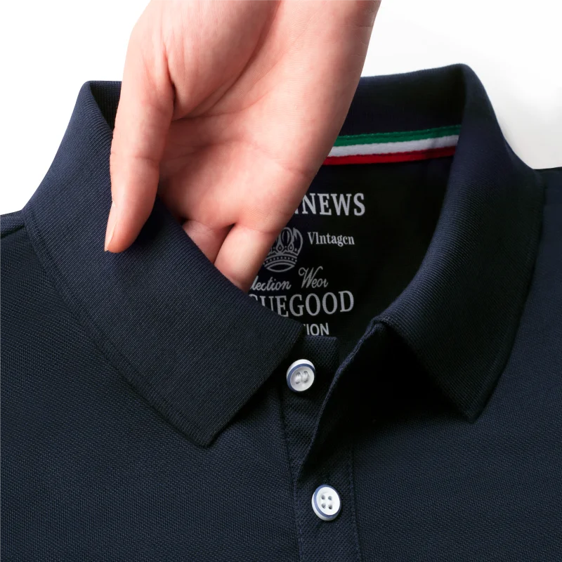 قميص بولو رجالي تي شيرت الصيف طية صدر السترة قصيرة الأكمام طباعة شعار التطريز مخصص ملابس العمل #4