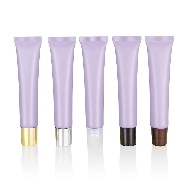 20ml Squeeze Lip Gloss Tubes Container Frosted Matte Purple Lip Balm Plastic Liquid Lipstick Tube Lipgloss Squeeze Tubes 50pcs