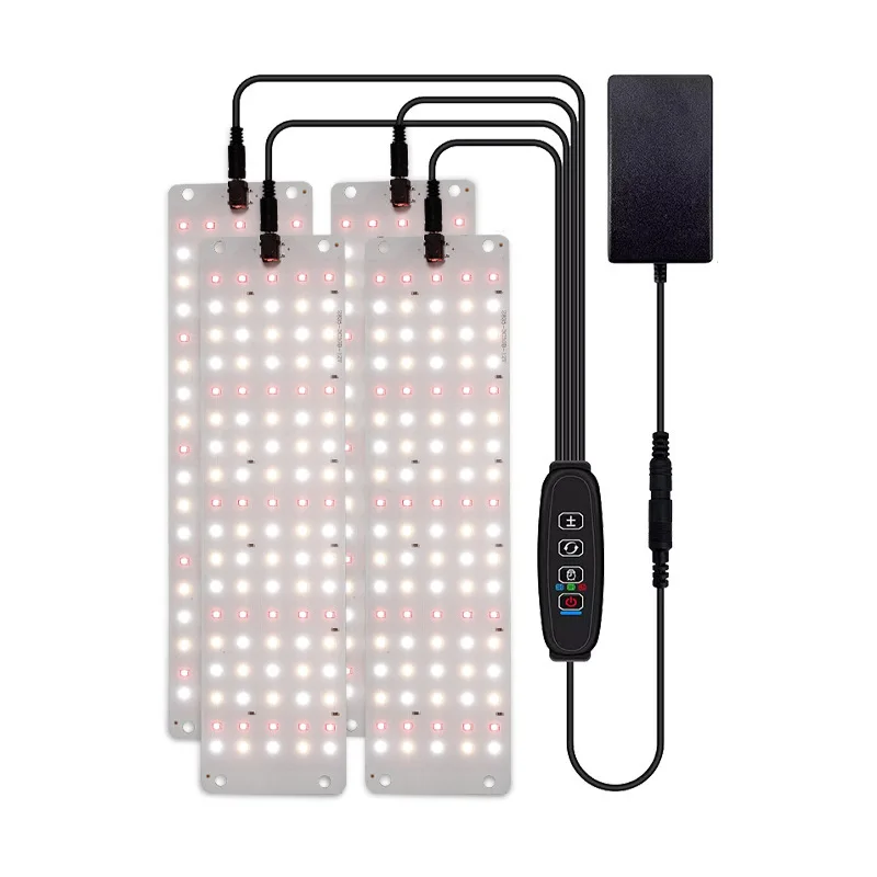 1/4 SZT. Panel do uprawy roślin Ultracienki Pełne Spektrum Ściemnialny Timer Lampy do Roślin Pod Szafkę Lampa do Uprawy Roślin Halowych na Stojaku