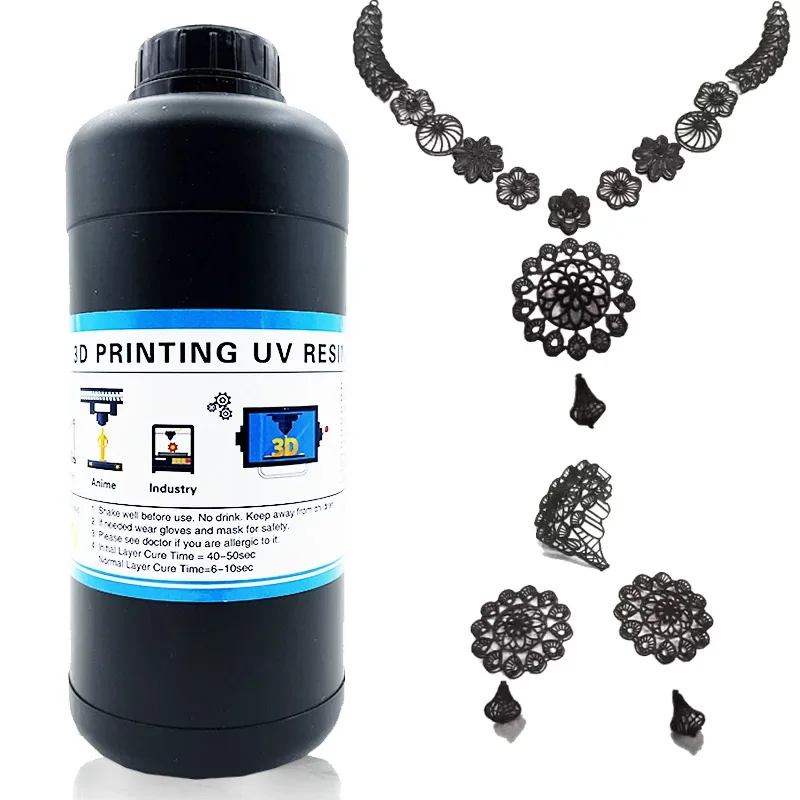 

High Wax Black Color Castable Resins LCD DLP 405nm 3D Printer Resins for Jewelry Casting Molds