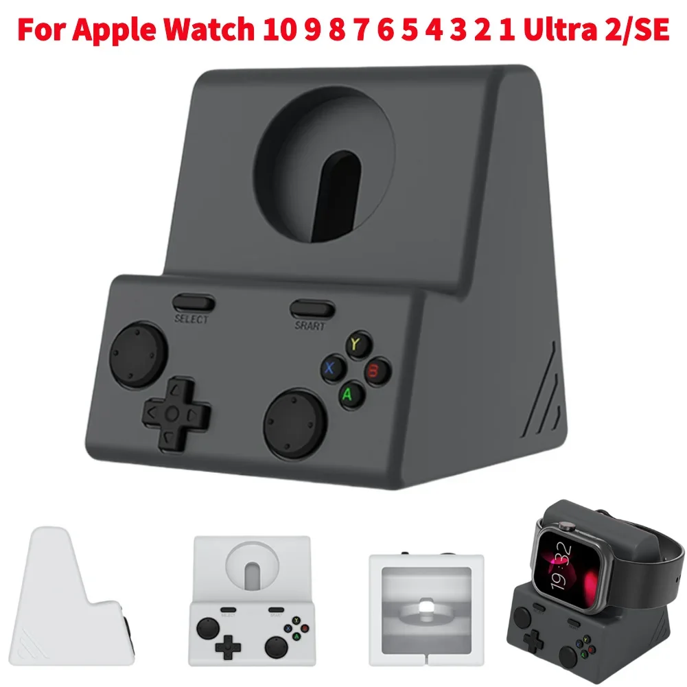 

Charger Stand Silicone Dock Holder Charger Cable Smartwatch Holder Desk Watch Holder for Apple Watch Series 10 9 8 7 6 5 4 3 2 1