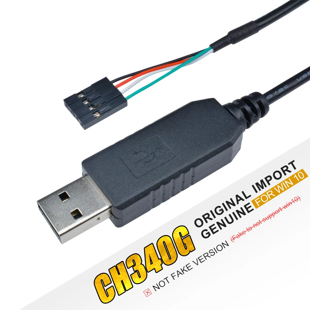 Cable de descarga Original de 1M CH340G CH340 USB a TTL Serial, adaptador de Cable de conversión Compatible con Win 7/8/10 para Arduino Raspberry Pi