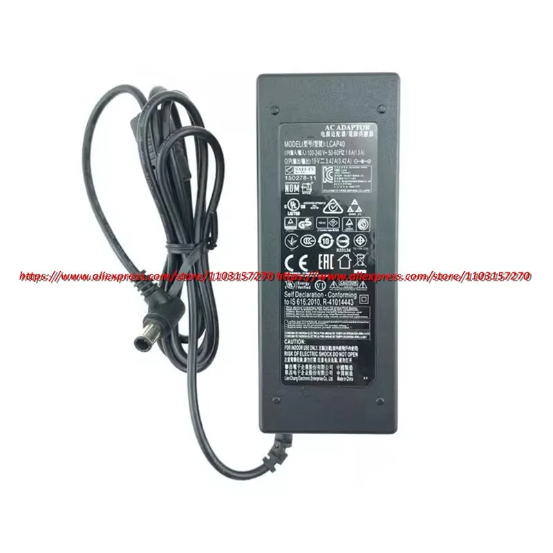 Original LCAP40 19V 3.42A 65W LCAP39 PA-1650-68 AC Adapter For LG R400 R410 S530 34UM67 M2280D M2380DF LCD Monitor Power Charger