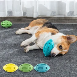 Pet Toy Ball, Rugby Shape, A Dog Chew Ball That Can Make a Sound Suitable Have Grinding Teeth For Dog, For Medium And Large Dogs