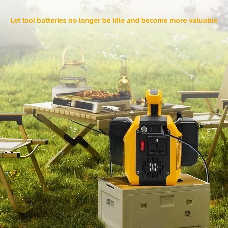 500W Pure Sine Wave Inverter for Makita, Milwaukee, Dewalt 18V-21V Lithium Batteries