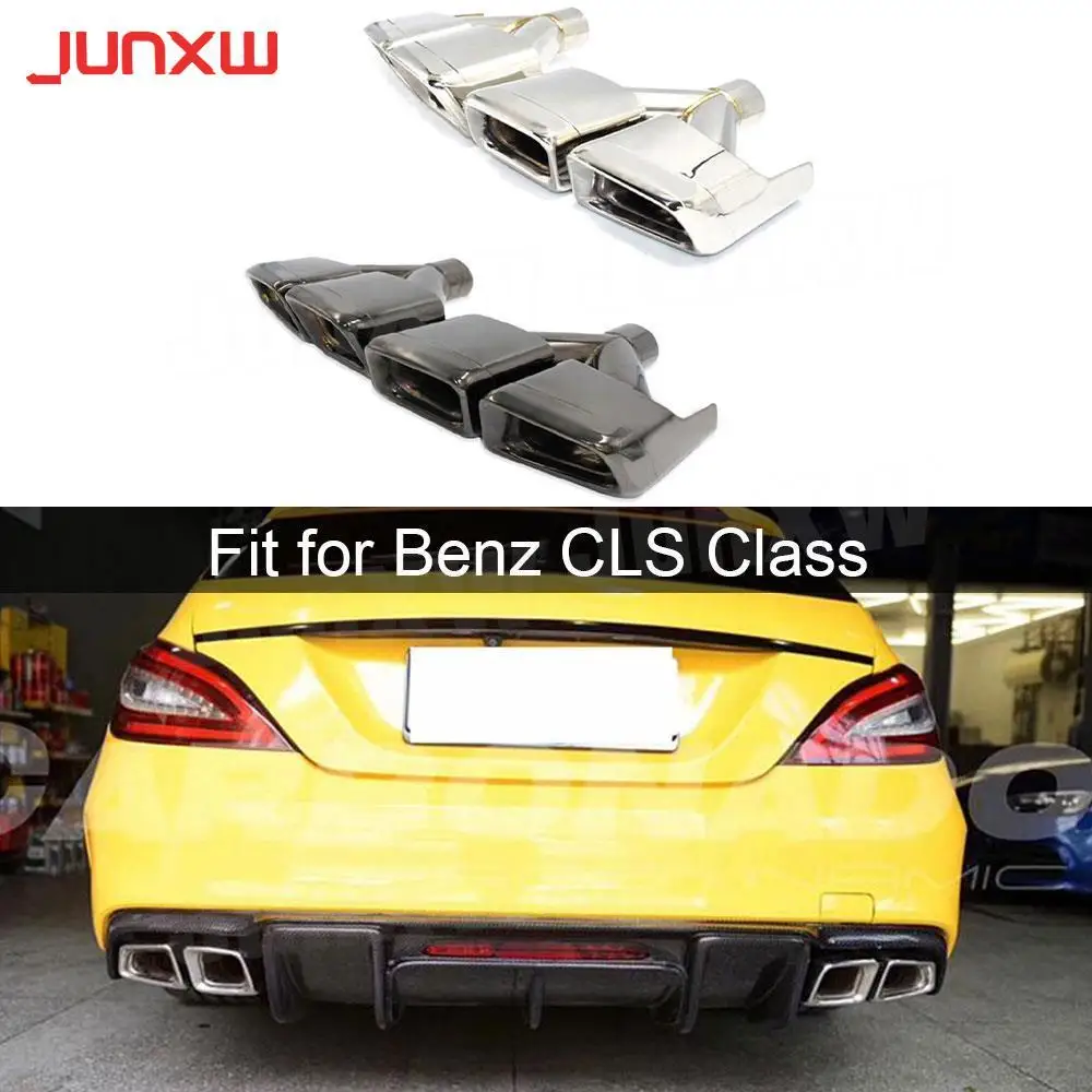 

W218 Rear Bumper Exhaust Muffler for Mercedes-Benz CLS E S Class CLS260 320 350 400 Four Outlet Pipe External Decoration
