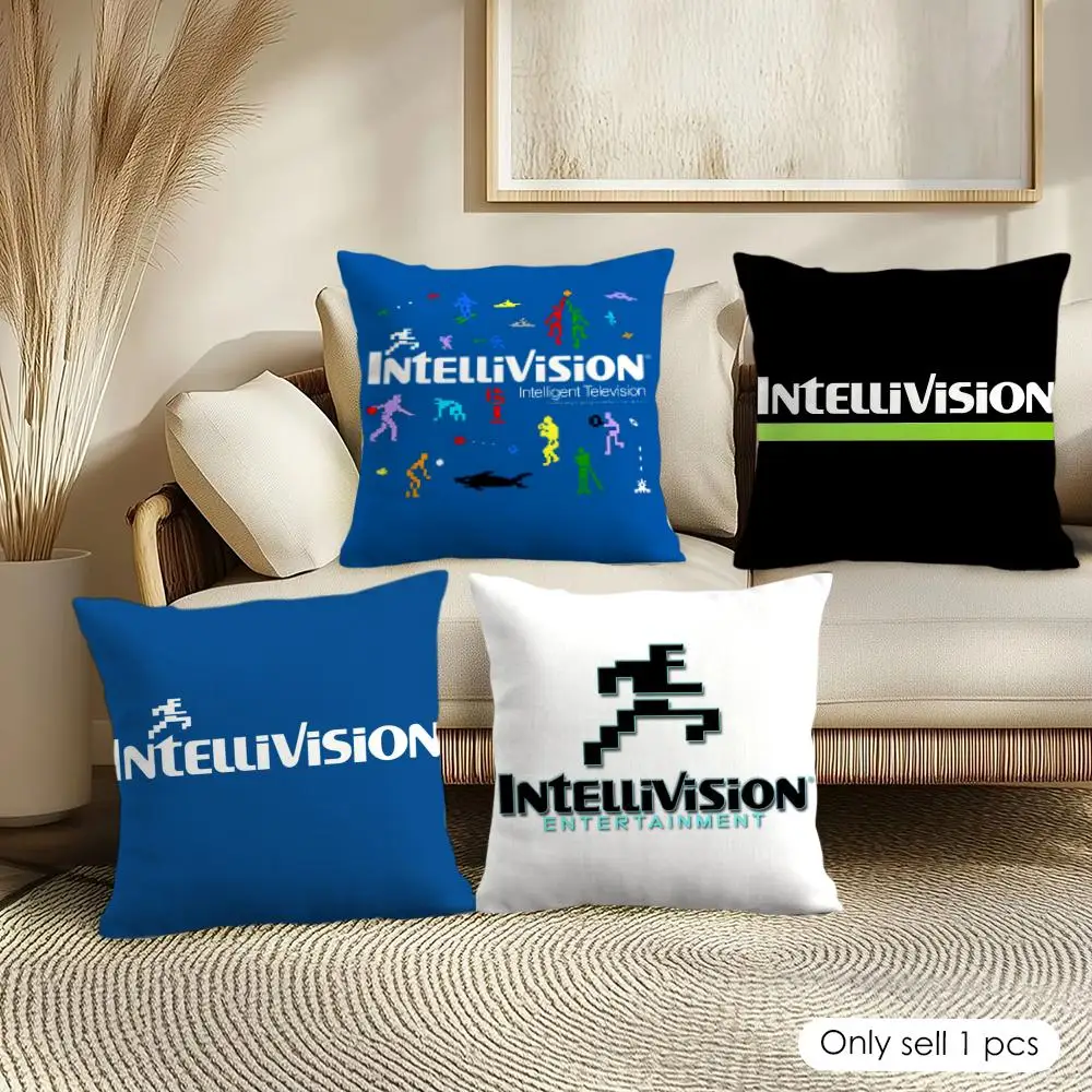 

Модный чехол для подушки I-Intellivision, мягкий коротковорсовый плюш, гладкая уютная текстура, эстетичный чехол для подушки, декор для дома