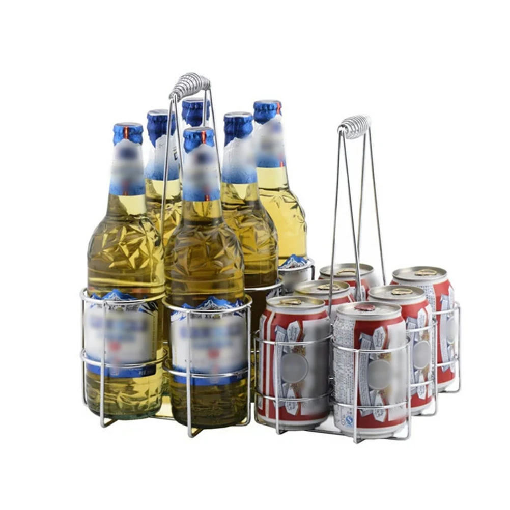 

Portable Beer Bottle Rack Iron Holder for Party Bar Storage Fits All Bottles Sturdy Construction Use Tabletop Holder