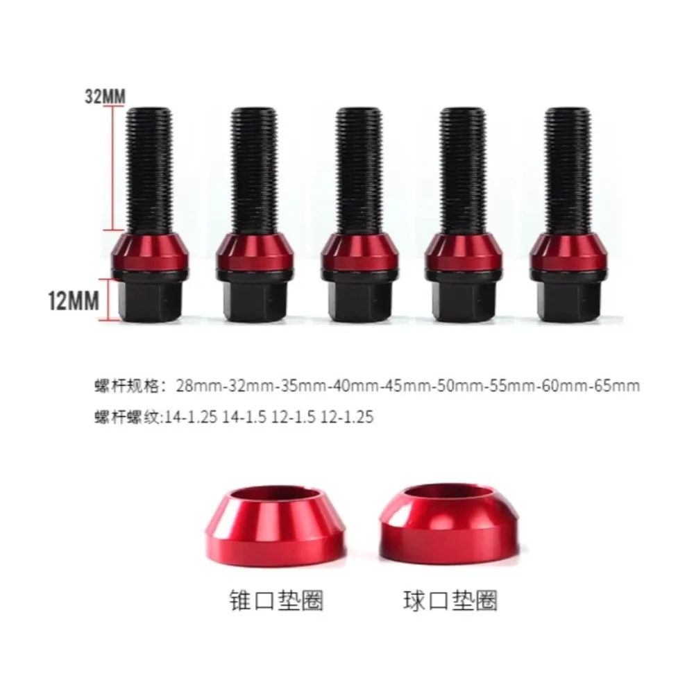 

Grade 12.9 Extra Long Bolts Lug Bolts For BMW Series M12x1.25 M12x1.5 M14x1.25 M14x1.5 Thread Lenght 28/32/35/40/45/50/55mm