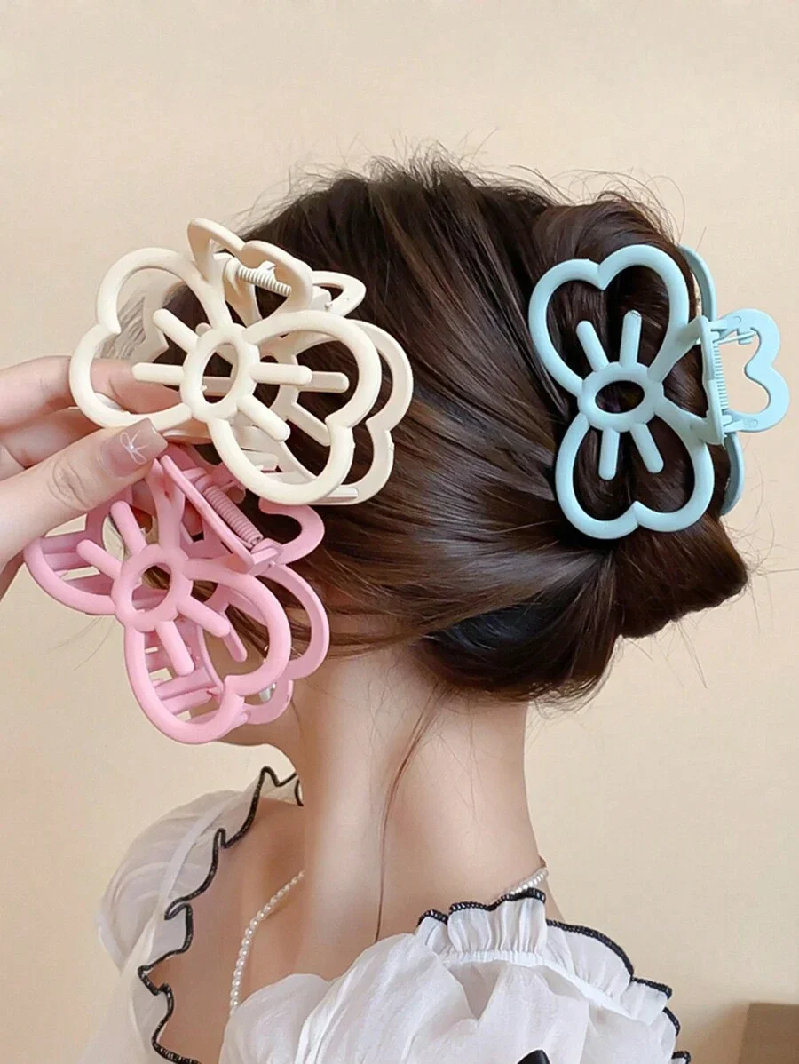 Nuevo Clip para el Cabello con Lazo de Gato en Colores Pastel, Pinza de Plástico para el Cabello, Clip de Cangrejo de Moda para Niñas, Pinza Dulce para el Cabello, Accesorios para el Cabello de Mujer