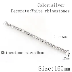 2pcs/lot 160MM Single Row Rhinestone Chain Bikini Connectors/Buckle Reinforcement Of Flat Chains Metal Crystal Bikini Buckle