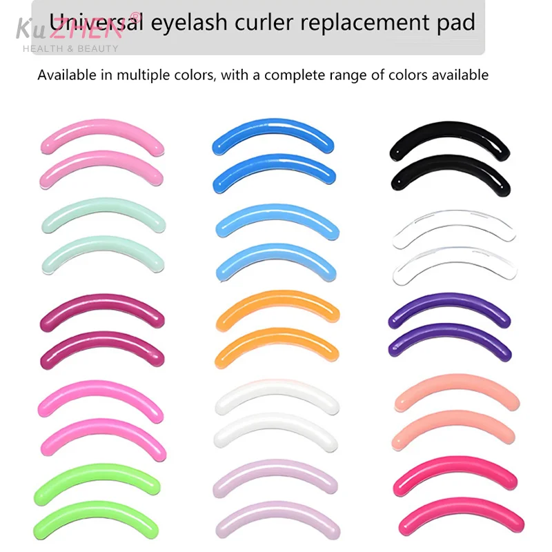 สีขนตา Curler เปลี่ยนยาง 30 ชิ้น/กล่องสีดําสีขาวสีฟ้า Elastic Eyelash Curler เปลี่ยนแถบยางอุปกรณ์เสริม